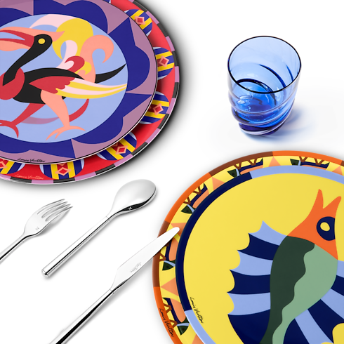 Assiette à dîner Animali Fantastici Paradise Pelican in Malles, Voyage et Maison's Maison et Art de la Table Art de la table collections by Louis Vuitton (Zoom produit)