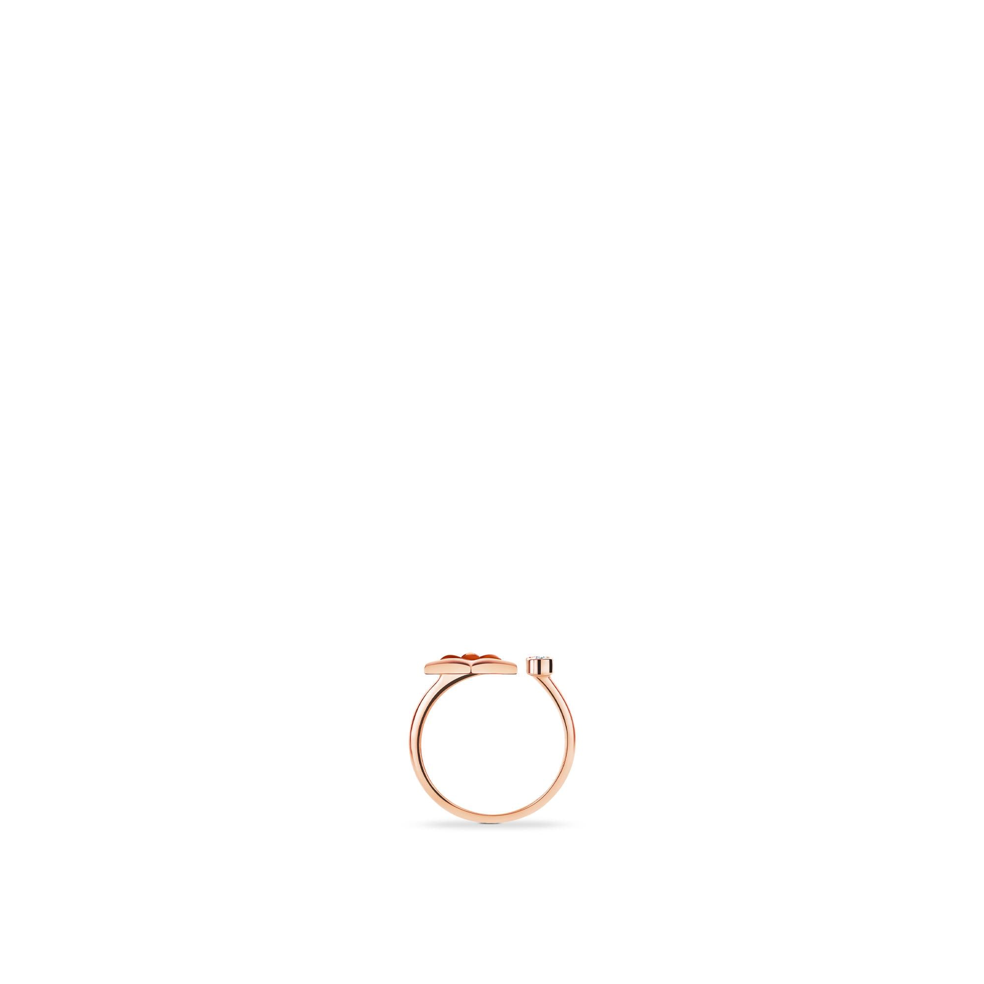 Bague Color Blossom Mini Star, or rose, cornaline et diamant | LOUIS ...