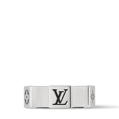 Bague Lozine Damier Staples S00 in Homme's Bijoux Bagues collections by Louis Vuitton (Zoom produit)