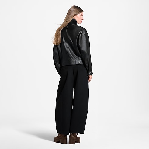 Ballon-Hose aus Leder mit Einsatz aus Wolle in Damen's Ready to Wear Neuheiten Ready-to-wear collections by Louis Vuitton (Zoom)