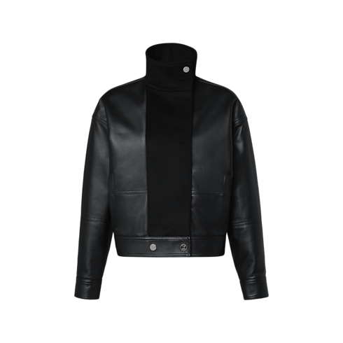 Bikerjacke mit Einsatz aus Wolle in Damen's Ready to Wear Mäntel und Jacken collections by Louis Vuitton (Zoom)
