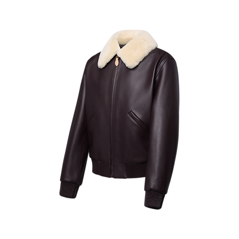 Blouson aus Leder mit Kragen aus Lammfell in Herren's Ready to Wear Vollständige Ready to Wear collections by Louis Vuitton (Zoom)
