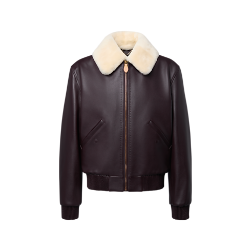 Blouson aus Leder mit Kragen aus Lammfell in Herren's Ready to Wear Vollständige Ready to Wear collections by Louis Vuitton (Zoom)