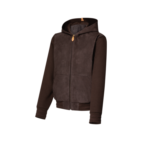 Blouson aus Leder und Kaschmir mit Kapuze in Herren's Ready to Wear Vollständige Ready to Wear collections by Louis Vuitton (Zoom)