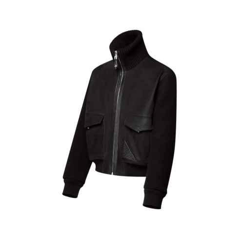 Blouson bimatière en cuir in Homme's Prêt-à-porter Tout le prêt-à-porter collections by Louis Vuitton (Zoom produit)