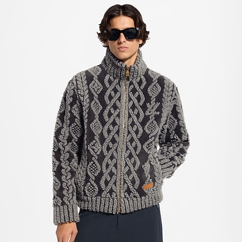Blouson en polaire à motif graphique in Homme's Prêt-à-porter Tout le prêt-à-porter collections by Louis Vuitton (Zoom produit)