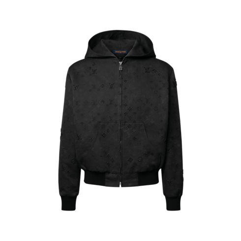 Blouson mit Kapuze und Monogram Surplus-Verzierung Frontansicht