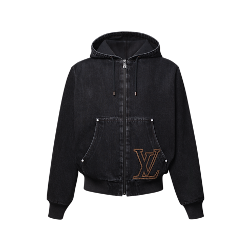 Blouson workwear LV à capuche en denim in Homme's Prêt-à-porter Tout le prêt-à-porter collections by Louis Vuitton (Zoom produit)