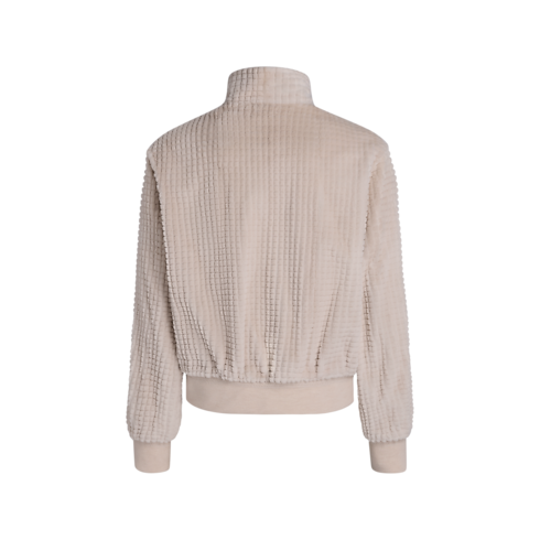 Blouson zippé en vison vue arrière