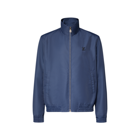 Blouson zippé Monogram réversible en nylon vue de face