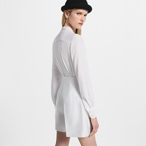 Bluse mit Lavallière-Kragen und Plisséefalten in Damen's Ready to Wear Tops collections by Louis Vuitton (Zoom)