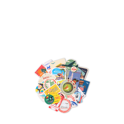 Boîte de cartes postales, 30 étiquettes de compagnies aériennes in Malles, Voyage et Maison's Librairie et papeterie Beaux livres collections by Louis Vuitton (Zoom produit)