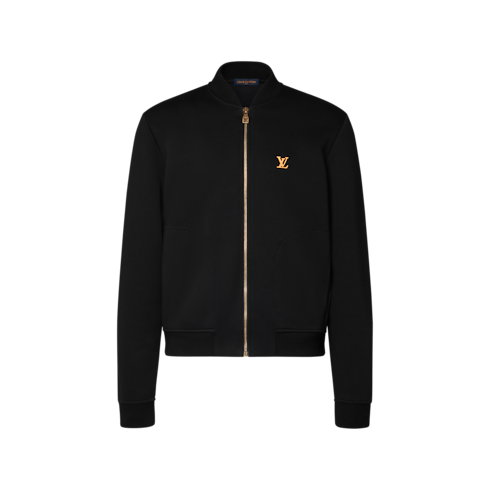 Bomber élégant en jersey à signature LV vue de face