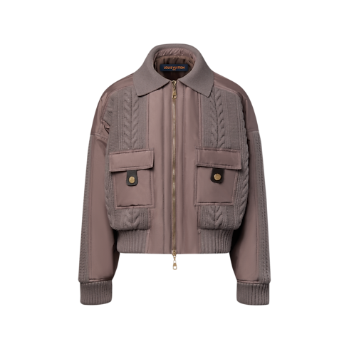 Bomberjacke mit Zopfmuster-Einsätzen in Damen's Ready to Wear Mäntel und Jacken collections by Louis Vuitton (Zoom)