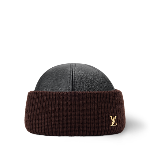 Bonnet LV Artic en maille et en cuir S00 in Femme's Accessoires Chapeaux et Casquettes collections by Louis Vuitton (Zoom produit)