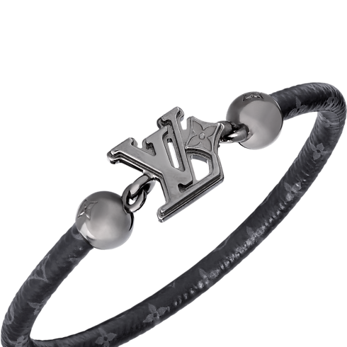 Bracelet LV Flower Toile Monogram Éclipse in Homme's Bijoux Bracelets collections by Louis Vuitton (Zoom produit)
