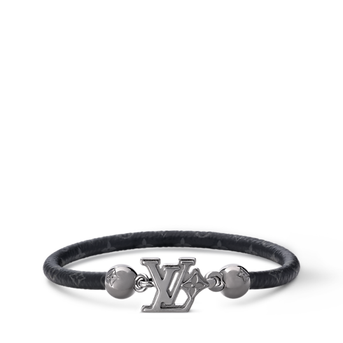 Bracelet LV Flower Toile Monogram Éclipse in Homme's Bijoux Bracelets collections by Louis Vuitton (Zoom produit)