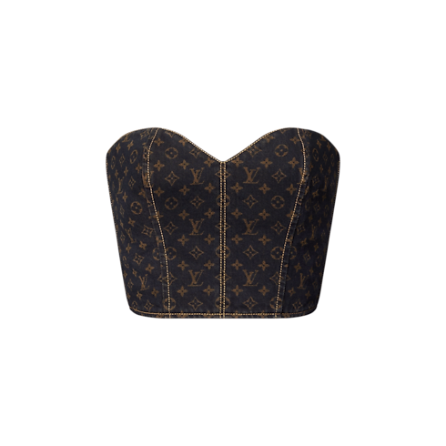 Bustier en denim Monogram in Femme's Prêt-à-porter Hauts collections by Louis Vuitton (Zoom produit)