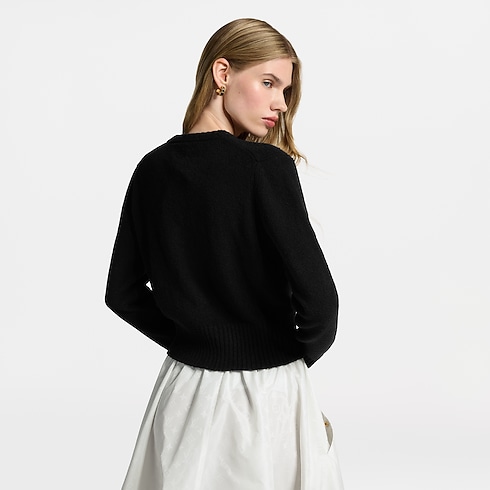 Cardigan à boutons Monogram vue recadrée et portée