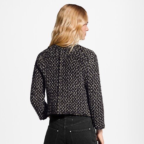 Cardigan aus glitzerndem Tweed mit Tasche samt Signatur in Damen's Ready to Wear Oberteile und Blusen collections by Louis Vuitton (Zoom)