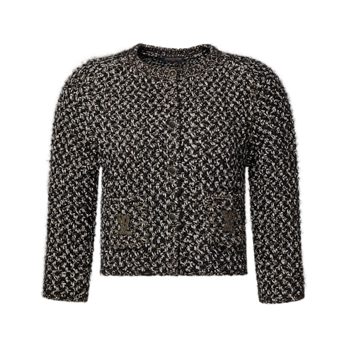 Cardigan aus glitzerndem Tweed mit Tasche samt Signatur in Damen's Ready to Wear Oberteile und Blusen collections by Louis Vuitton (Zoom)