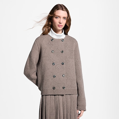 Cardigan croisé en maille Mahina in Femme's Nouveautés Femme } collections by Louis Vuitton (Zoom produit)
