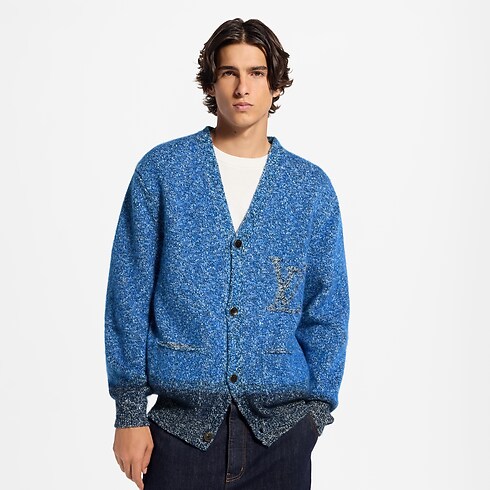 Cardigan mit strukturiertem Jacquardgewebe zugeschnittene Ansicht