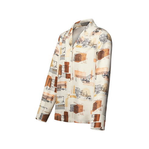 Chemise de pyjama à imprimé malle in Femme's Prêt-à-porter Tops et chemises collections by Louis Vuitton (Zoom produit)