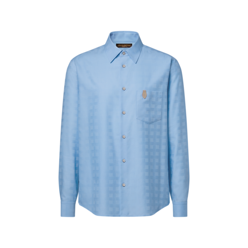 Chemise jacquard à manches longues en coton et cachemire in Homme's Prêt-à-porter Tout le prêt-à-porter collections by Louis Vuitton (Zoom produit)