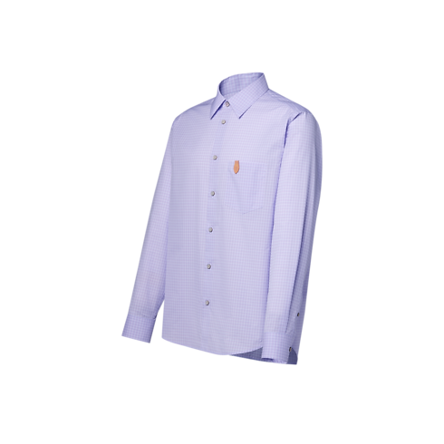 Chemise jacquard à manches longues en coton et soie in Homme's Prêt-à-porter Tout le prêt-à-porter collections by Louis Vuitton (Zoom produit)