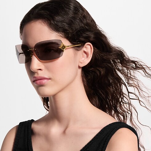 Curvy Flower Rectangle Sonnenbrille S00 in Damen's Accessoires Brillen collections by Louis Vuitton (Zoom)