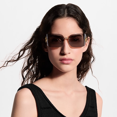 Curvy Flower Rectangle Sonnenbrille S00 in Damen's Accessoires Brillen collections by Louis Vuitton (Zoom)