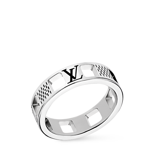 Damier Staples Cut Out Ring S00 in Herren's Modeschmuck Ringe collections by Louis Vuitton (Zoom)