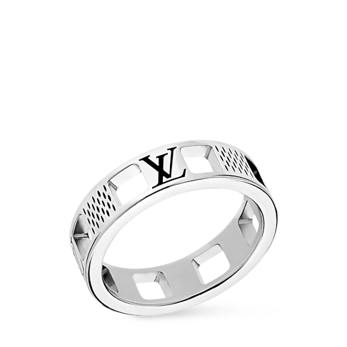 Damier Staples Cut Out Ring S00 in Herren's Modeschmuck Ringe collections by Louis Vuitton (Zoom)