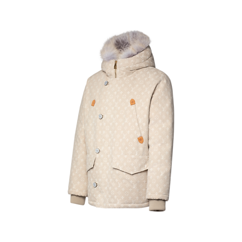 Doudoune longue déperlante en denim Monogram in Homme's Prêt-à-porter Tout le prêt-à-porter collections by Louis Vuitton (Zoom produit)