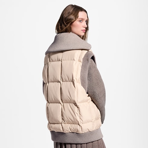 Gilet matelassé à ourlet côtelé in Femme's Prêt-à-porter Manteaux et vestes collections by Louis Vuitton (Zoom produit)