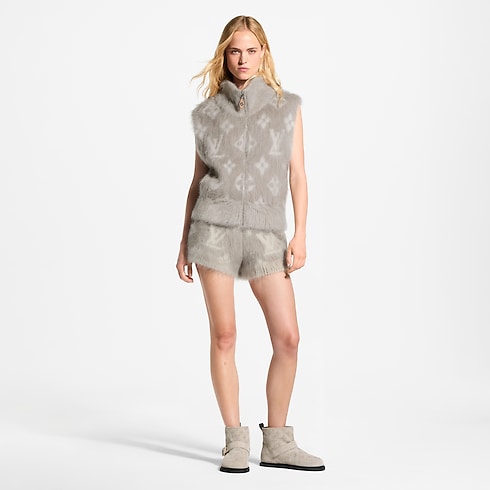 Gilet zippé Monogram en maille brossée in Femme's Prêt-à-porter Maille collections by Louis Vuitton (Zoom produit)