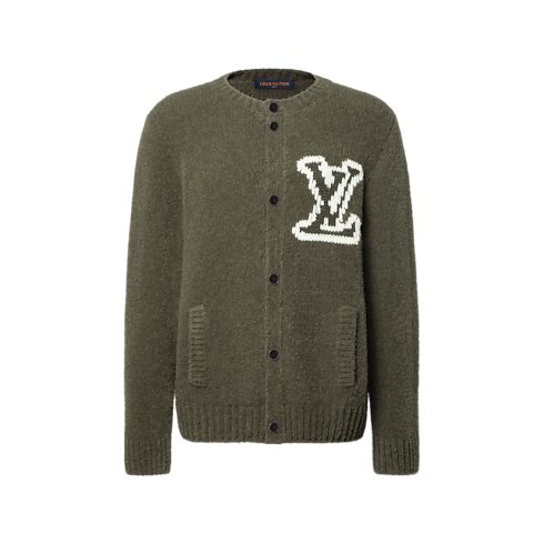 Grob gestrickter Cardigan aus einem Wollgemisch Frontansicht