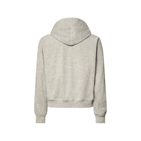 Hoodie aus Leder mit Trompe-l'Œil-Detail Rückansicht