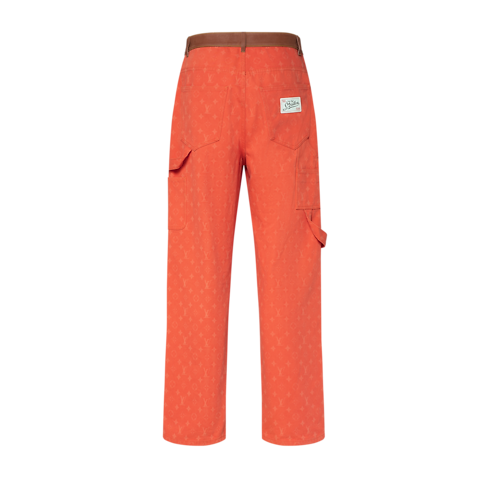 Hose im Workwear-Stil mit Monogram-Motiv Rückansicht
