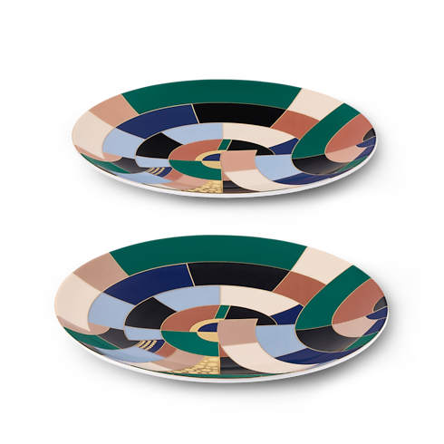 Illusion Set mit 2 Desserttellern in Trunks, Reisen und Wohnen's Wohnen und Art of Dining Art of Dining collections by Louis Vuitton (Zoom)