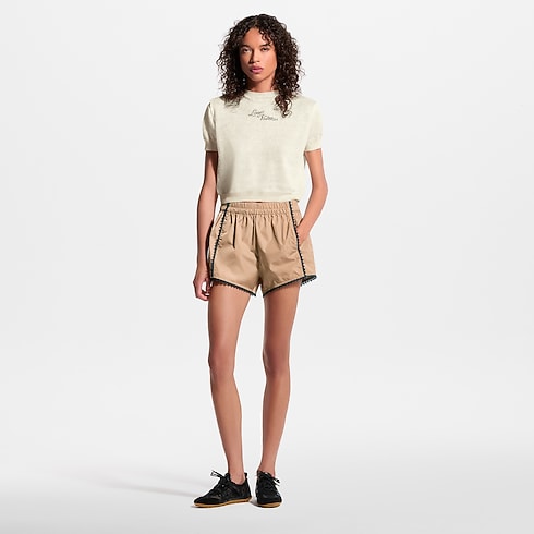 Joggingshorts mit Spitzenbesatz in Damen's High Summer Kollektion } collections by Louis Vuitton (Zoom)