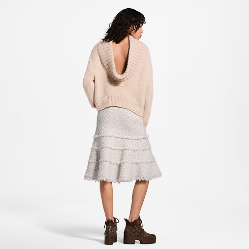 Jupe en tweed avec bord à franges in Femme's Prêt-à-porter Nouveautés Prêt-à-porter collections by Louis Vuitton (Zoom produit)