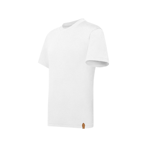 Kurzarm-T-Shirt aus Baumwolle und Seide Seitenansicht