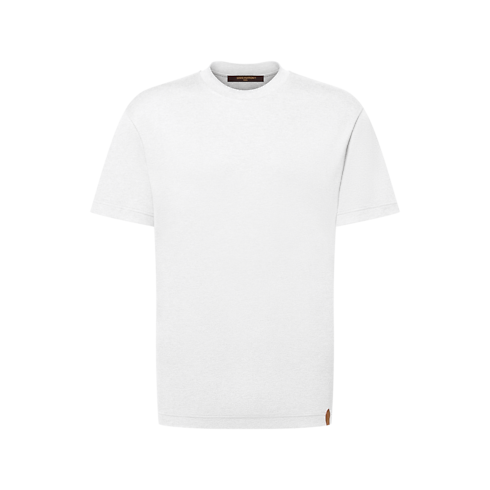 Kurzarm-T-Shirt aus Baumwolle und Seide Frontansicht