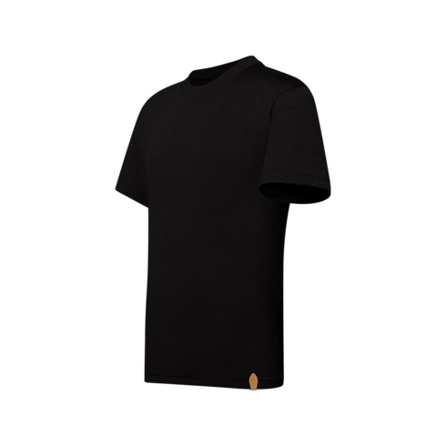 Kurzarm-T-Shirt aus Baumwolle und Seide Seitenansicht