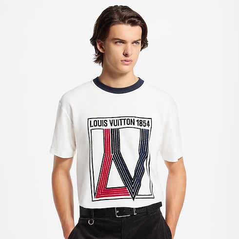 Kurzarm-T-Shirt mit samtiger Grafik in Herren's Ready to Wear Vollständige Ready to Wear collections by Louis Vuitton (Zoom)