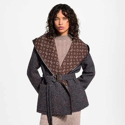Kurzer Wickelmantel zum Wenden mit Kapuze in Damen's Ready to Wear Mäntel und Jacken collections by Louis Vuitton (Zoom)