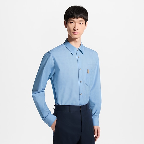 Langarm-Hemd aus Baumwolle und Kaschmir mit Jacquard-Muster in Herren's Ready to Wear Vollständige Ready to Wear collections by Louis Vuitton (Zoom)