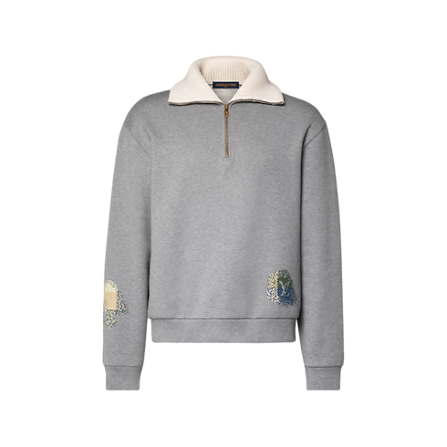 Langarm-Sweatshirt mit Stickereien Frontansicht